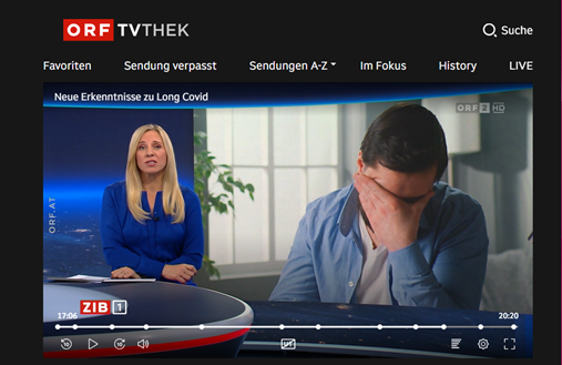 Screenshot ORF Video